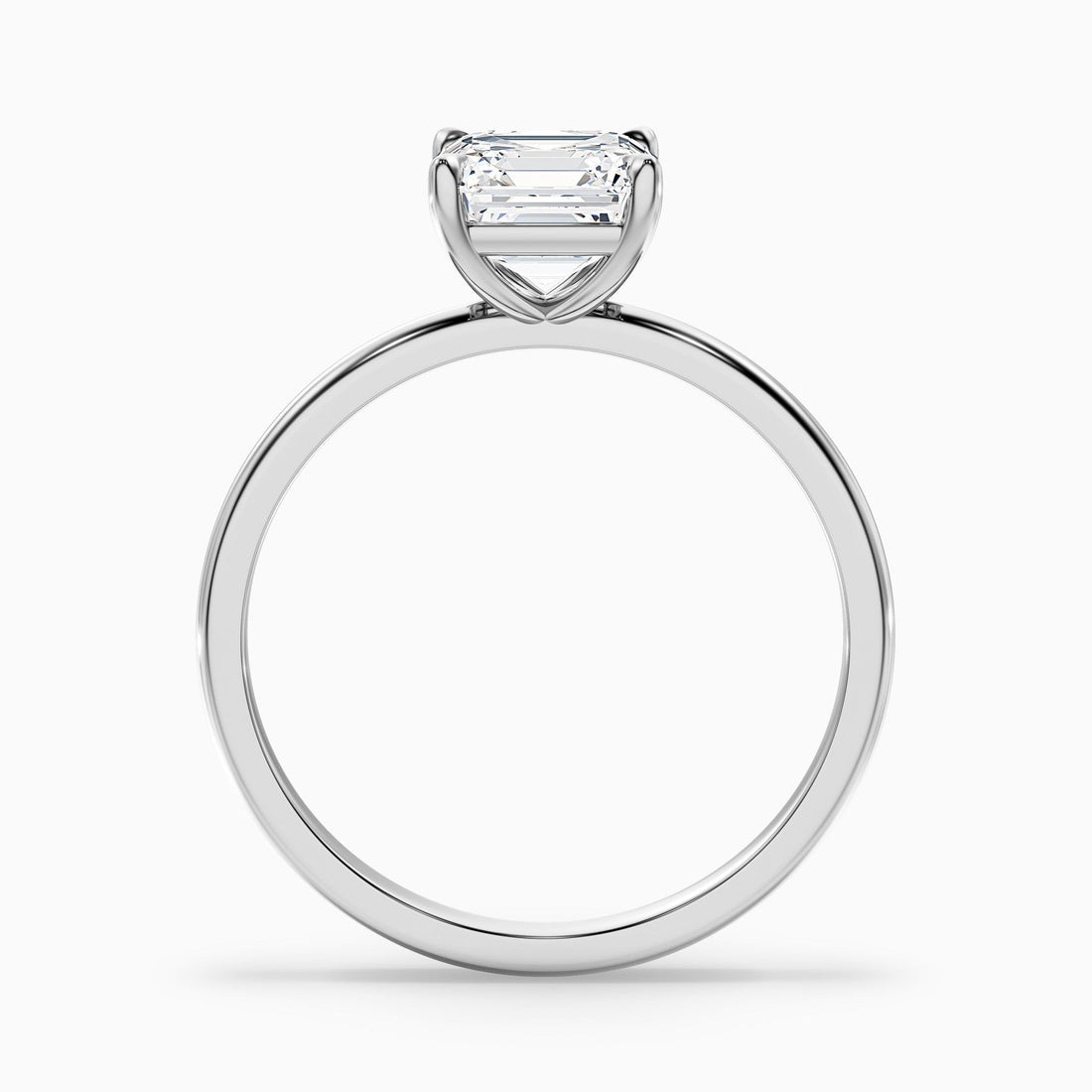 Starlume Asscher Cut Solitaire Lab Grown Diamond Engagement Ring