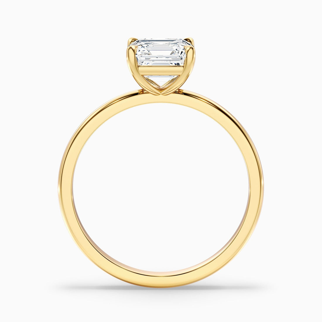 Starlume Asscher Cut Solitaire Lab Grown Diamond Engagement Ring