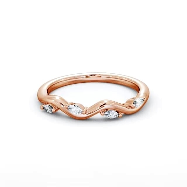 Tessa 0.08ct Marquise Lab Diamond Waved Design Ring