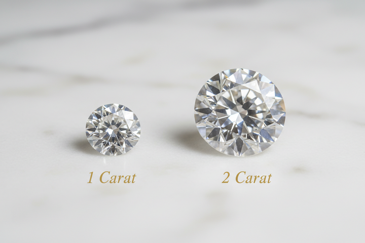1 Carat vs 2 Carat Moissanite Ring: Size Price & Look Compared