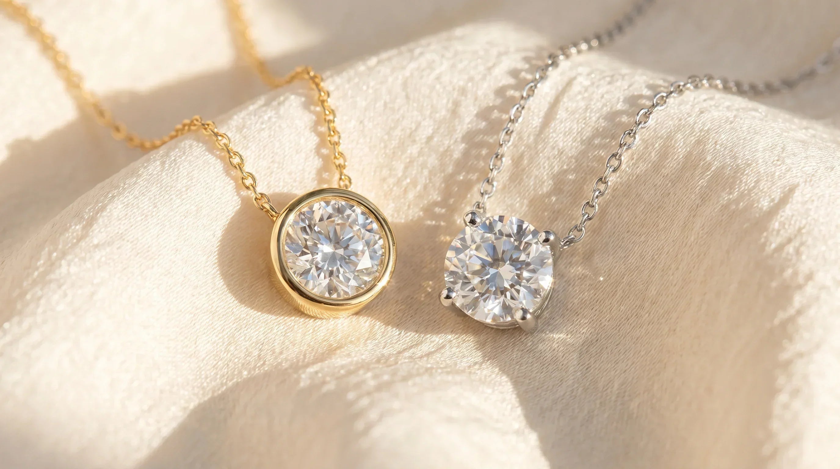 Bezel Set vs Prong Set Diamond Pendants — What is the Difference