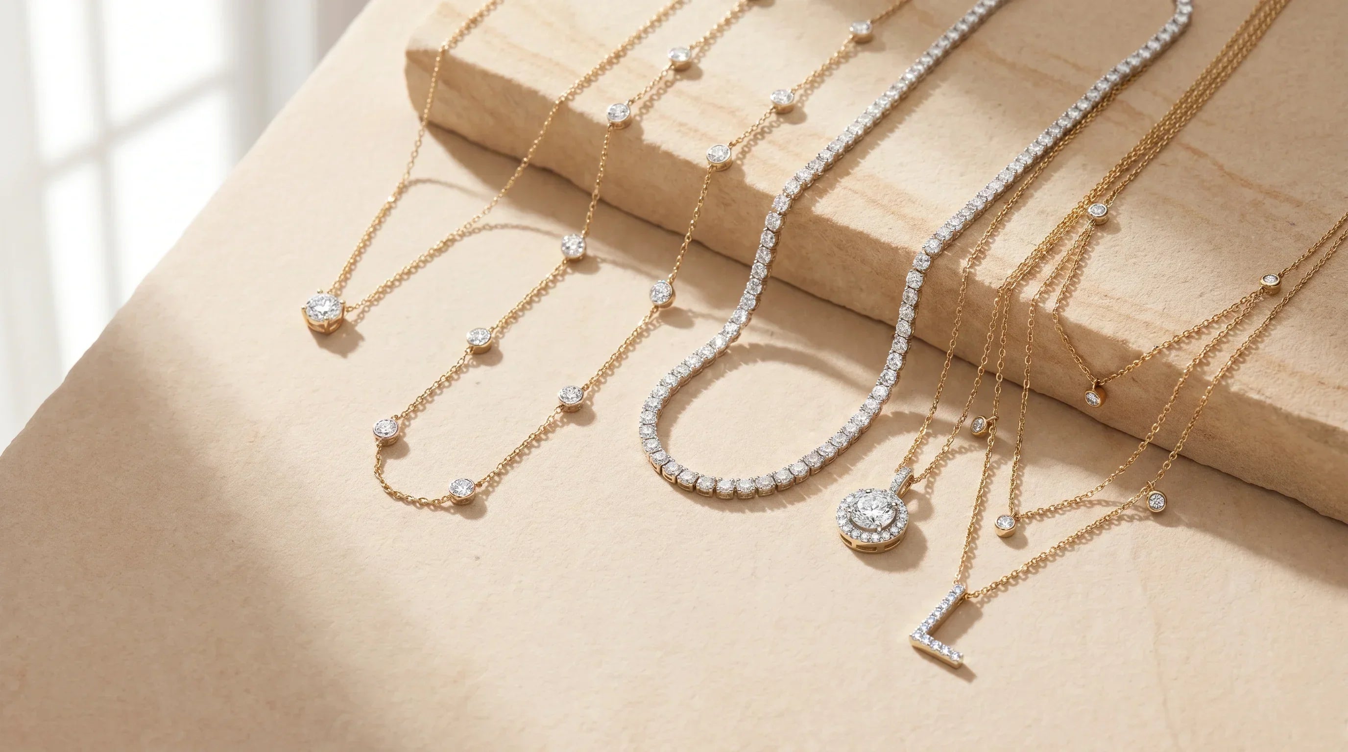 Diamond Necklace Styles Explained — From Solitaire to Station