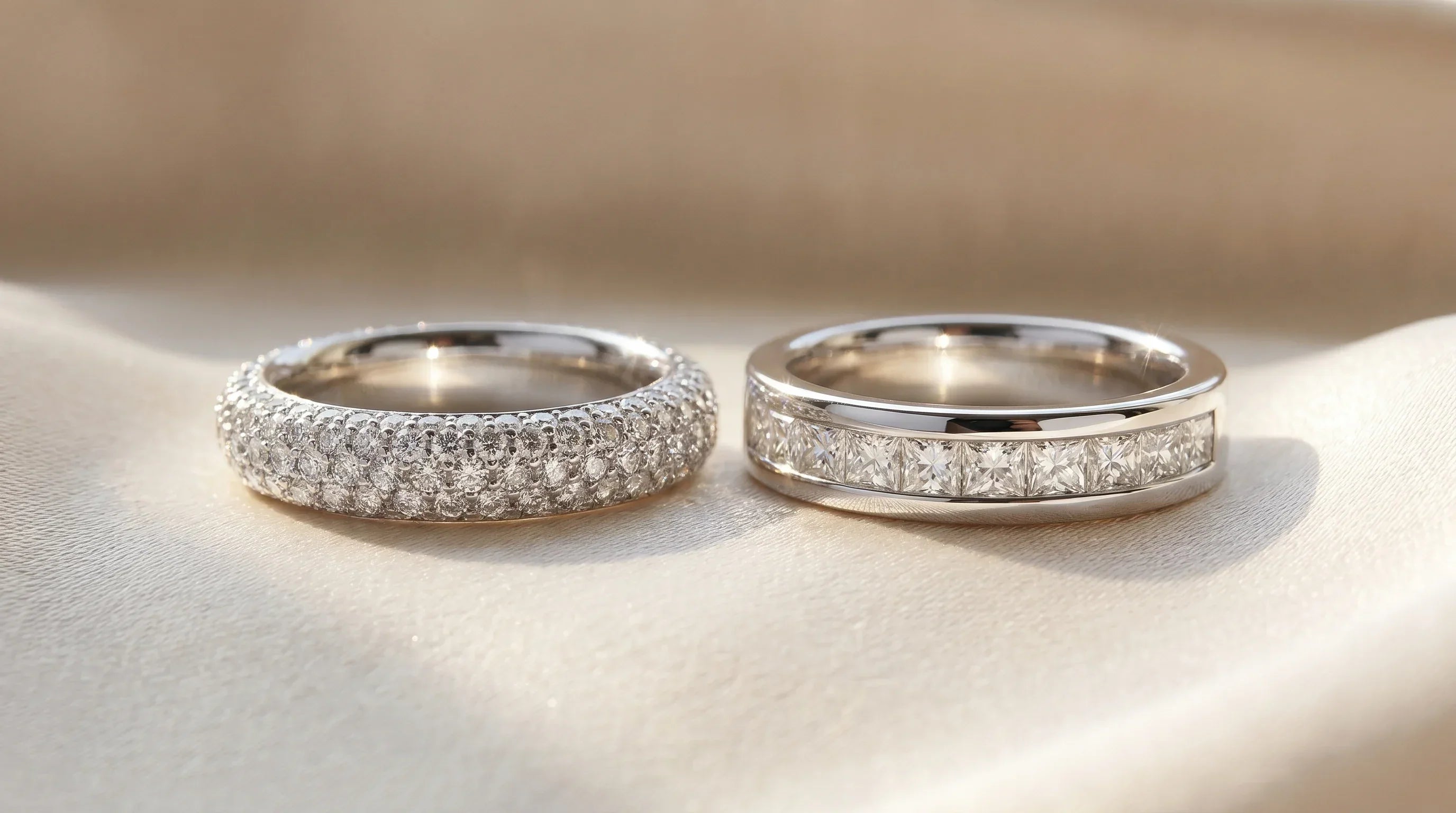 Pavé vs Channel Set Wedding Bands — Which Is Better