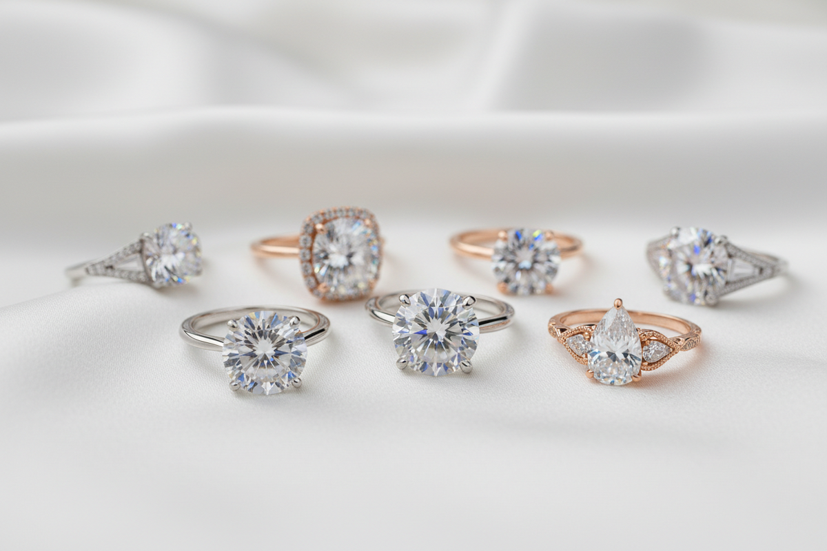 2 Carat Moissanite Rings