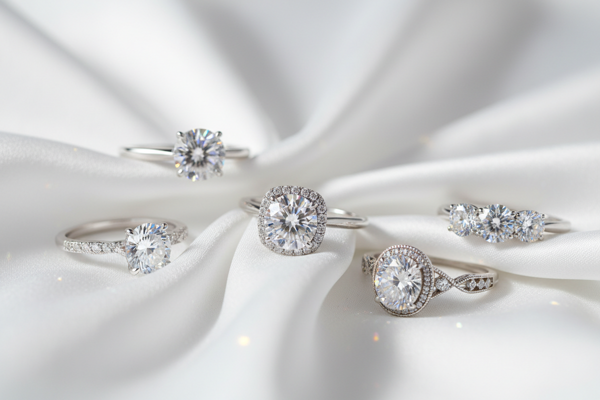 3 Carat Moissanite Engagement Rings | Statement Pieces | Grown Leo