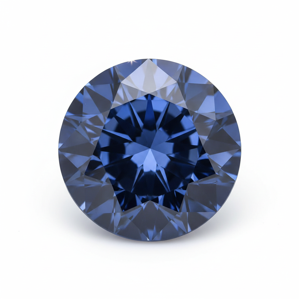 Blue Colored Loose Moissanite