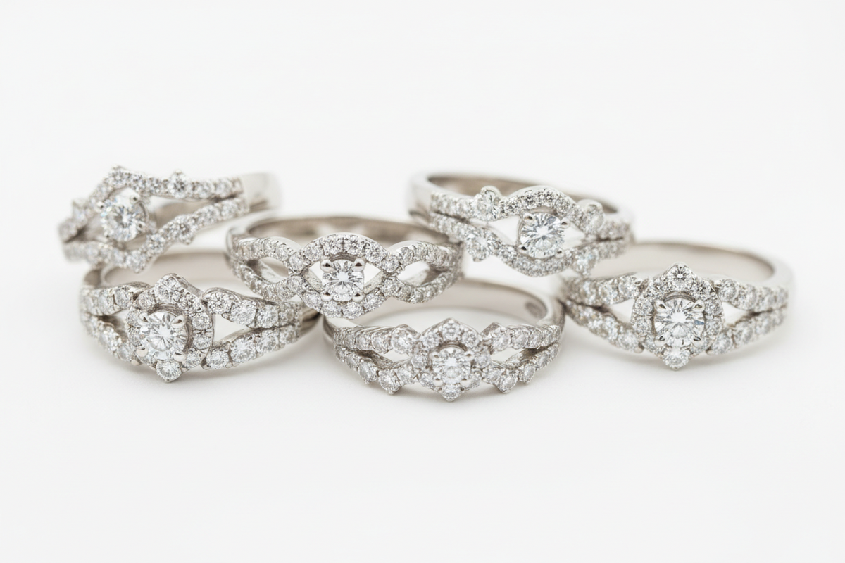 Cluster Wedding Bands
