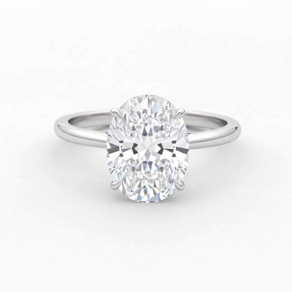 Oval Moissanite Engagement Rings