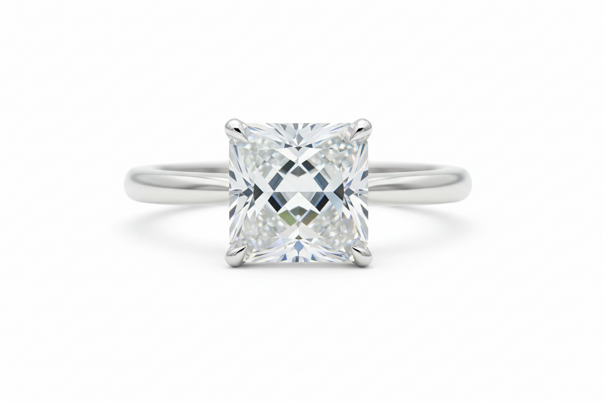 Princess Moissanite Engagement Rings