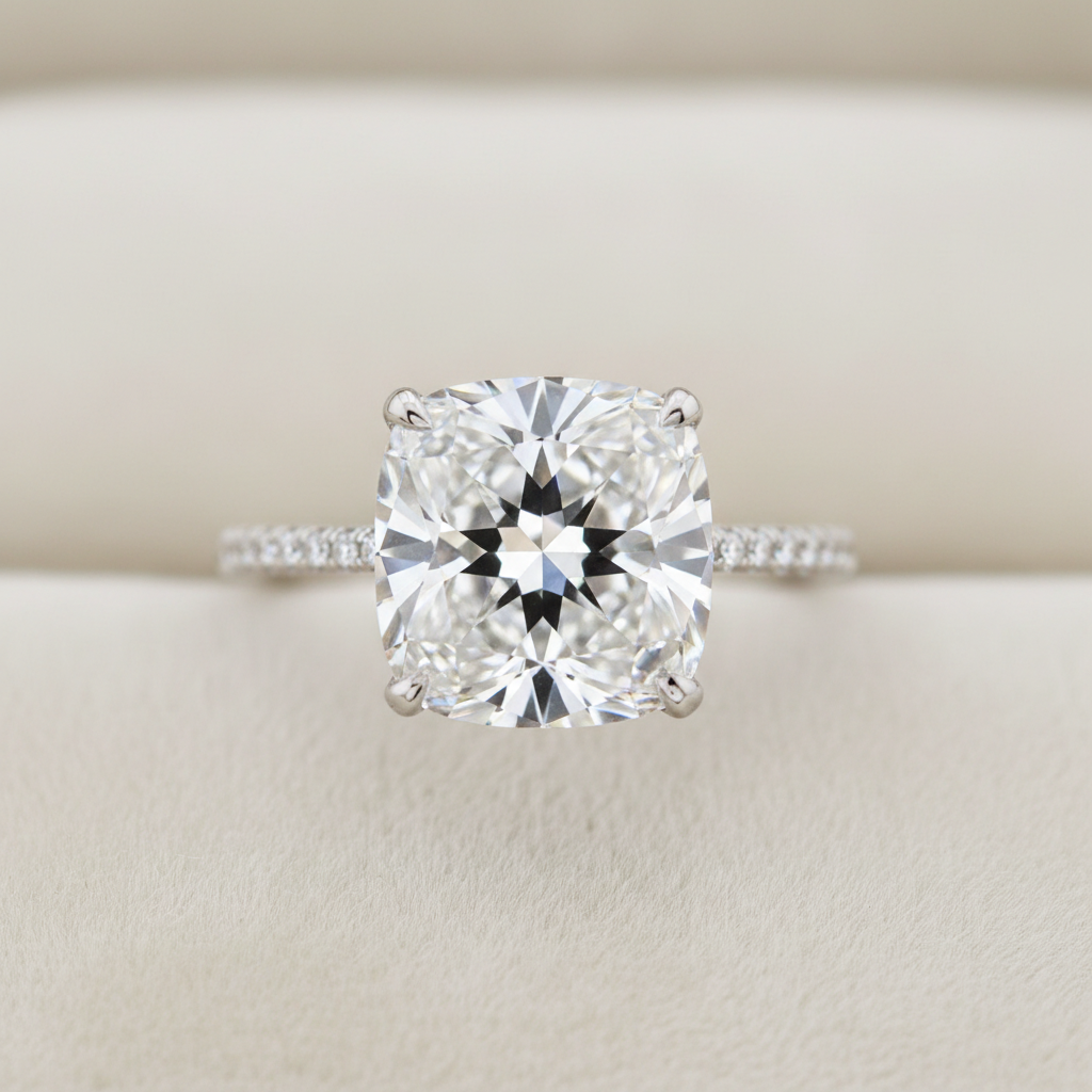 Cushion Lab Grown Diamond Rings