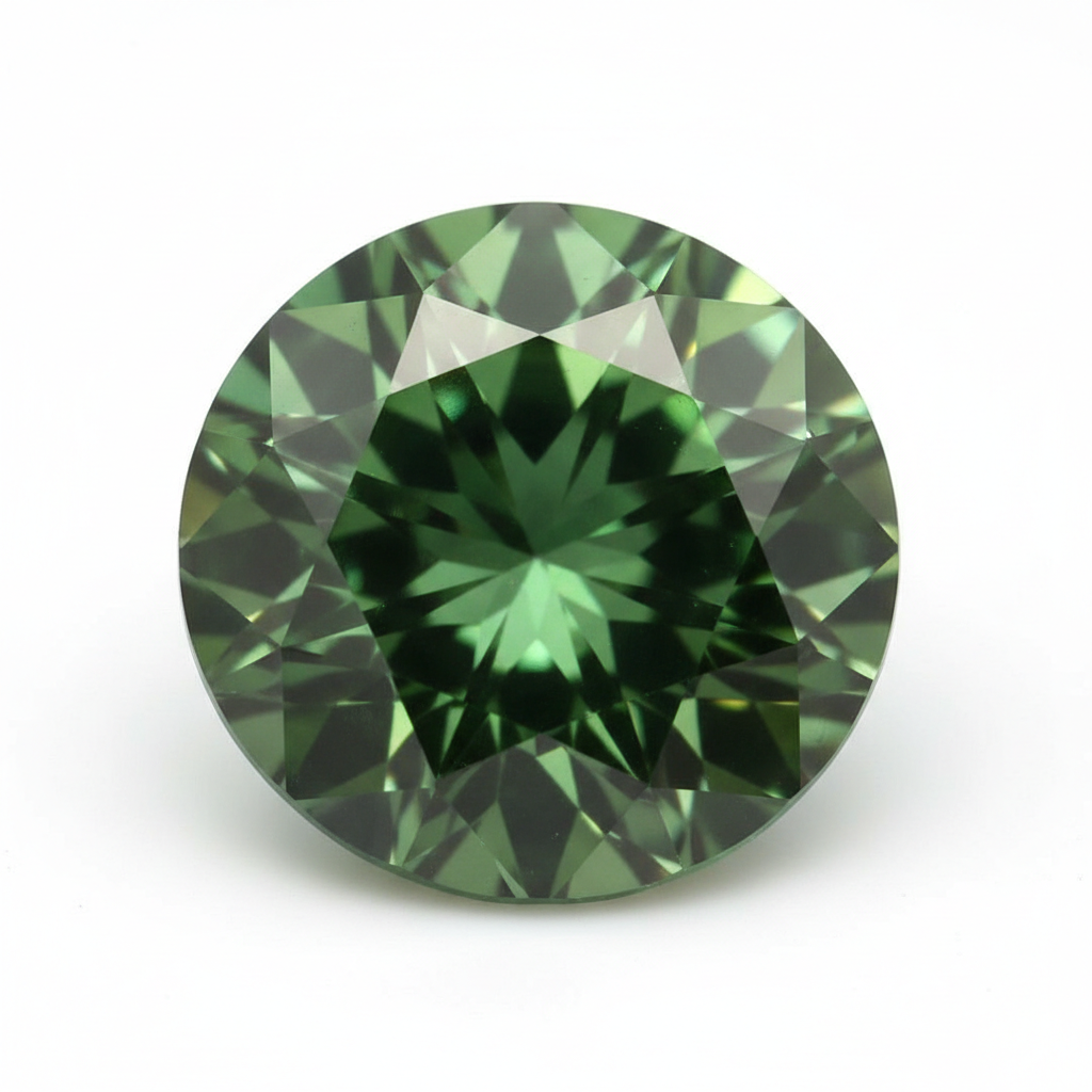 Green Colored Loose Moissanite