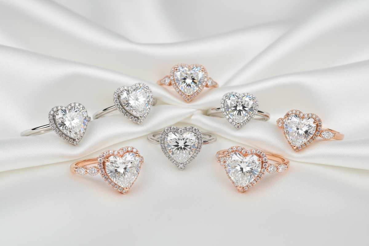 Heart Lab Grown Diamond Rings