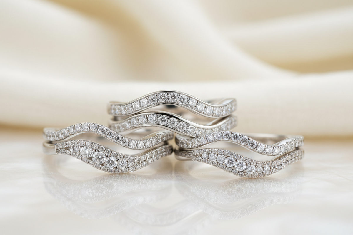 Lab Grown Diamond Curved Bands