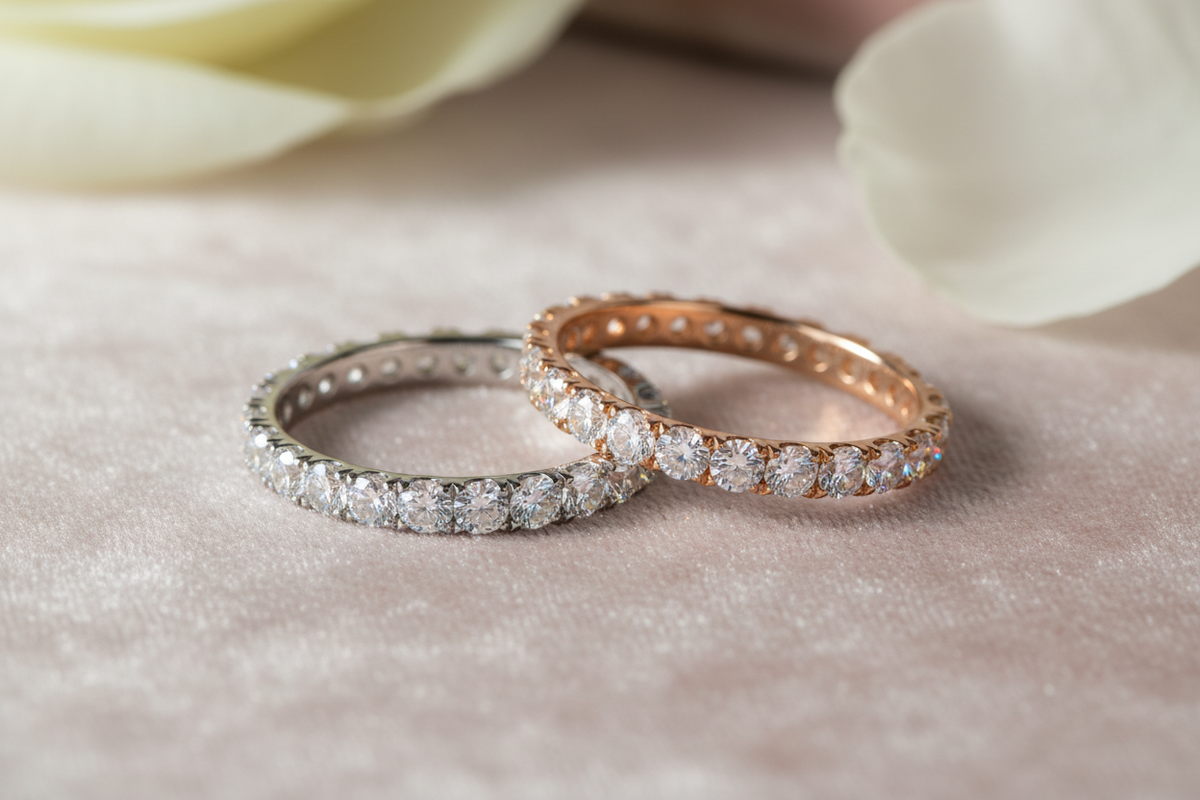 Moissanite Eternity Bands