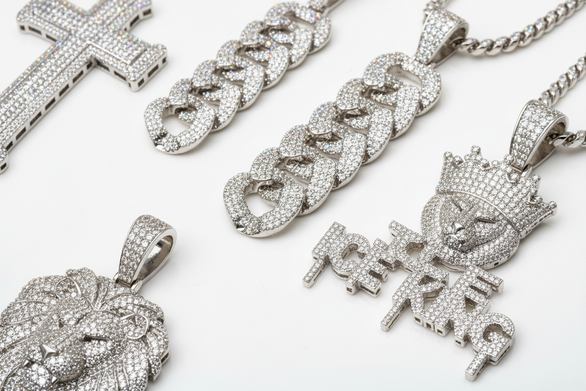 Moissanite Iced out pendants