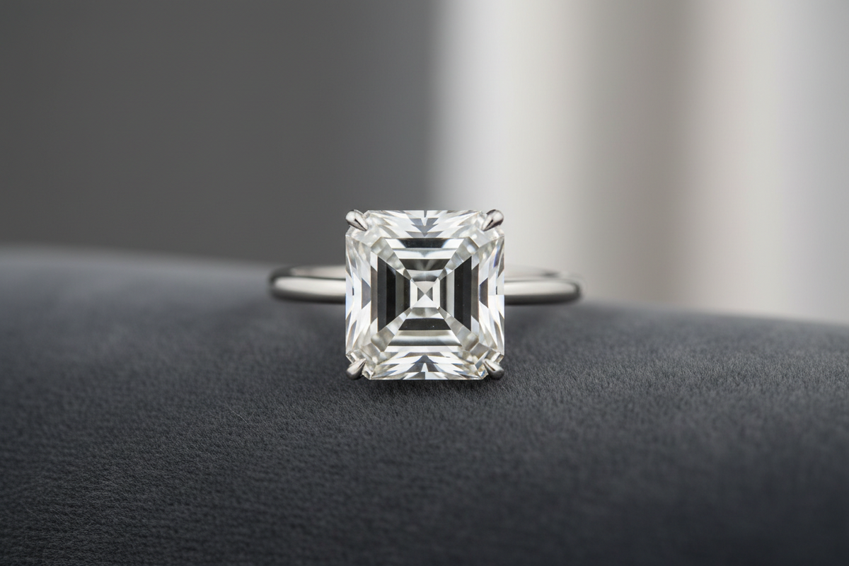 Asscher Lab Grown Diamond Rings