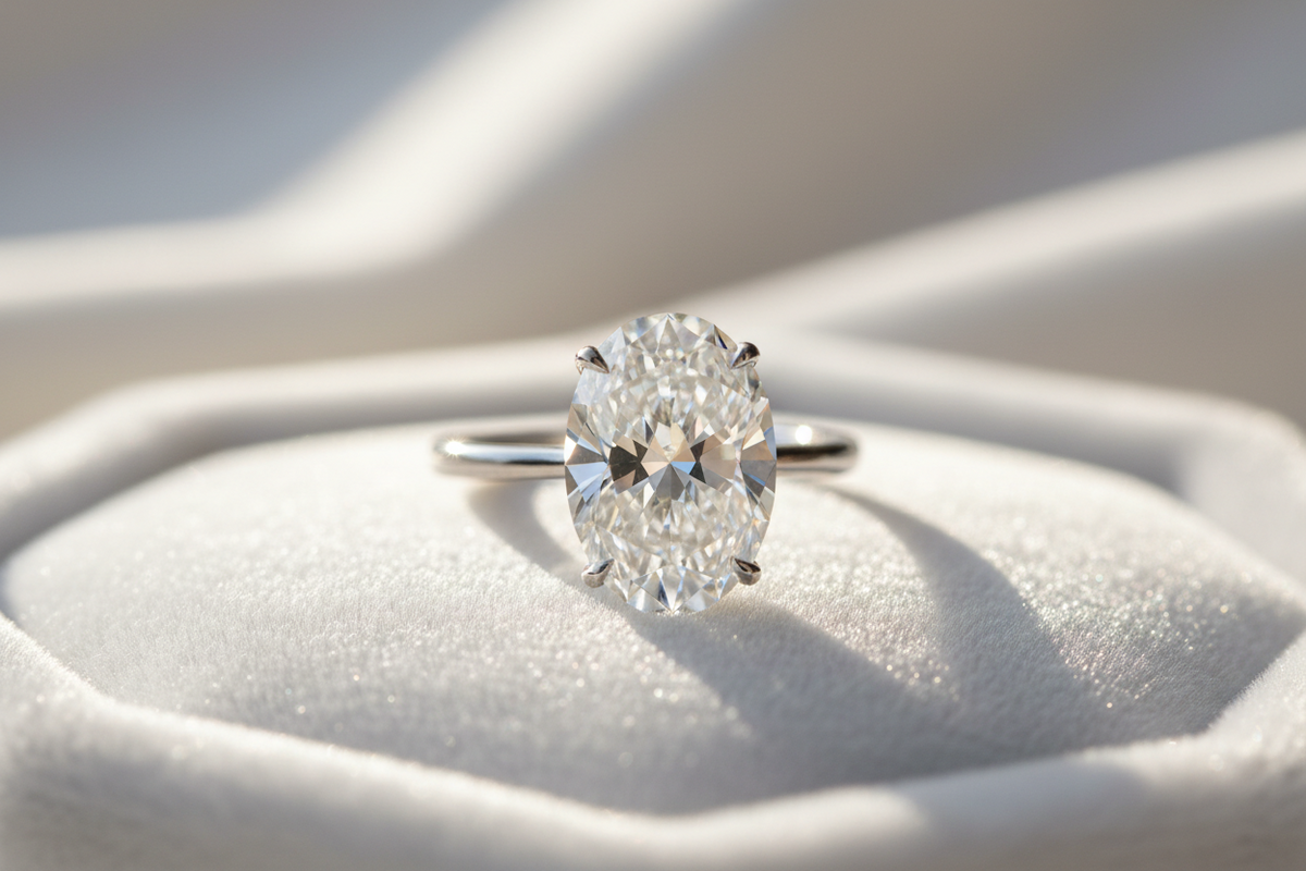 Oval Lab Grown Diamond Engagement Rings