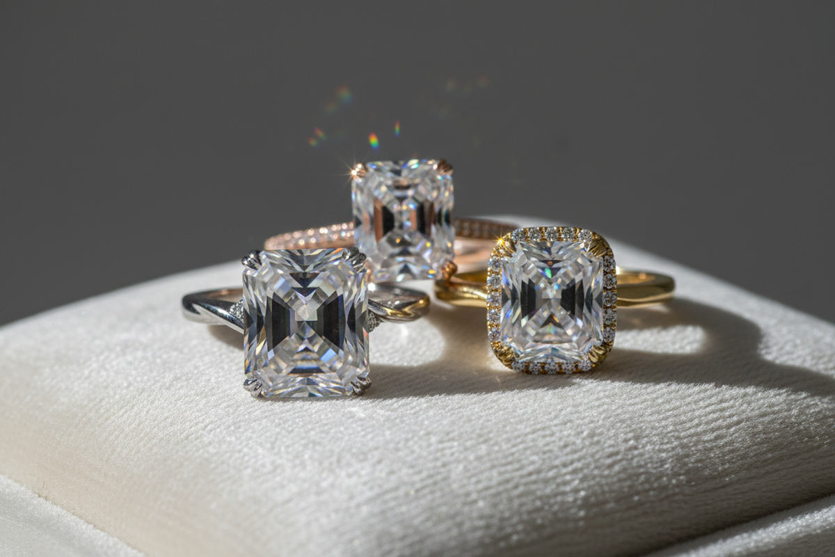 Radiant Moissanite Engagement Rings