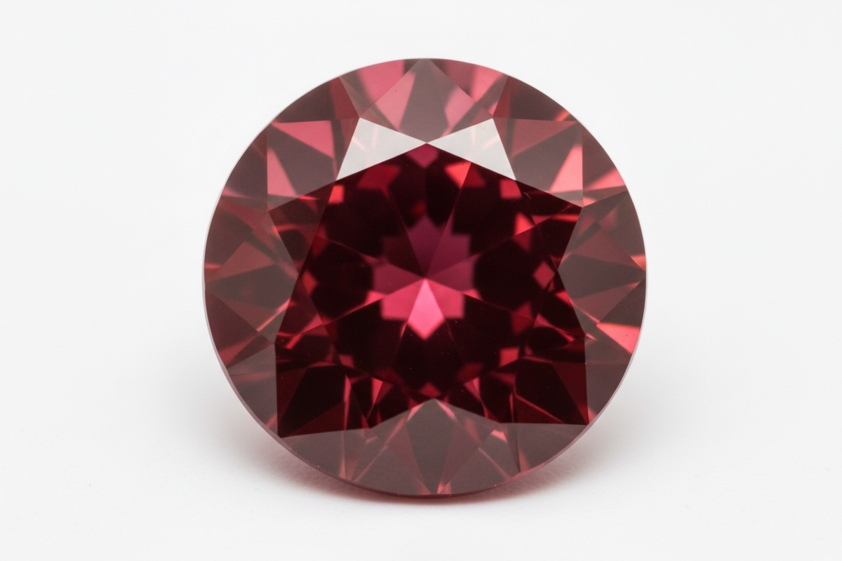 Red Colored Loose Moissanite