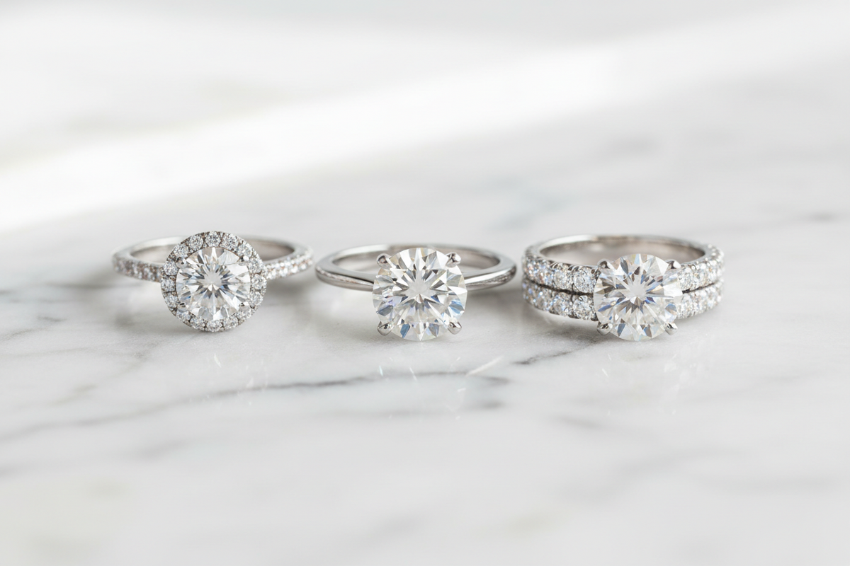 Round Lab Grown Diamond Rings