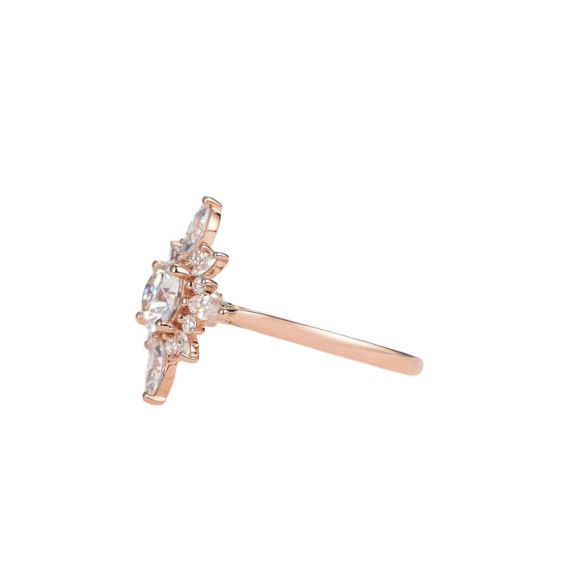 0.7_CT_Round_Moissanite_Cluster_Halo_Engagement_Ring_Rose_Gold_3