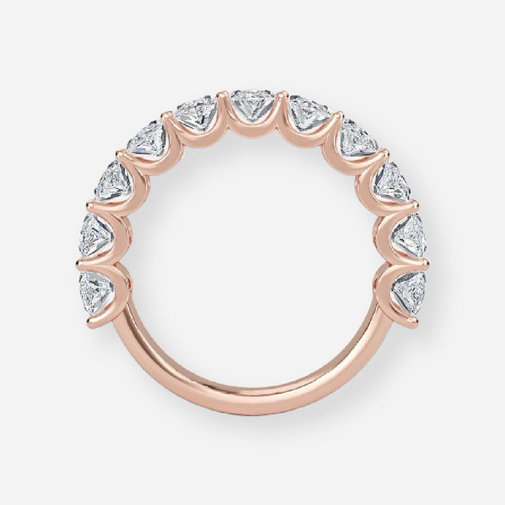 The Tiffany 11 Stone Marquise Moissanite Anniversary Band Rose Gold