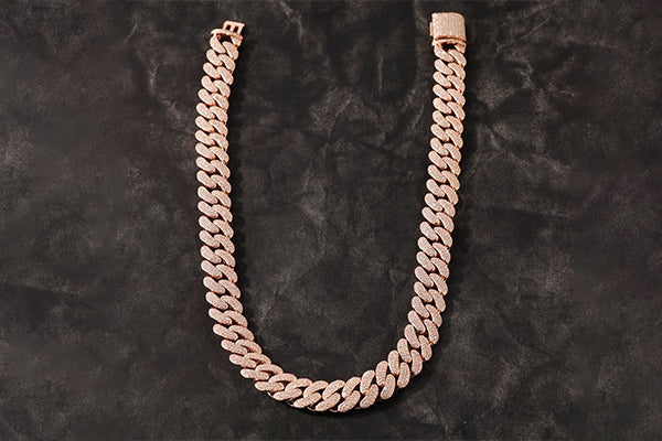 14mm Moissanite Miami Cuban Link Chain