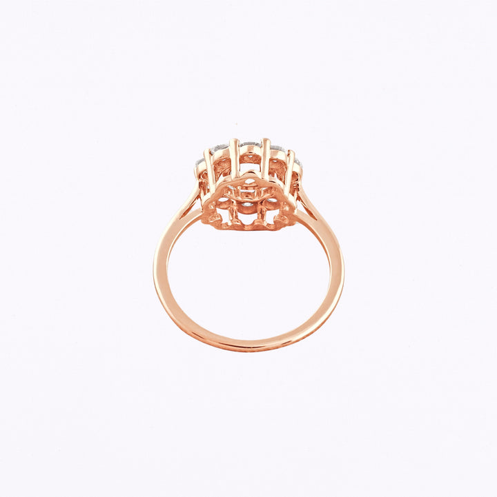 1 CT Round Cut Halo Moissanite Engagement Ring Rose Gold