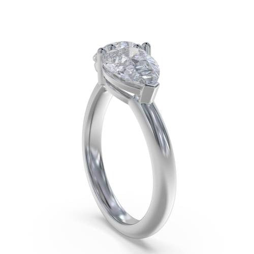 2 Stone Pear Lab Grown Diamond Ring