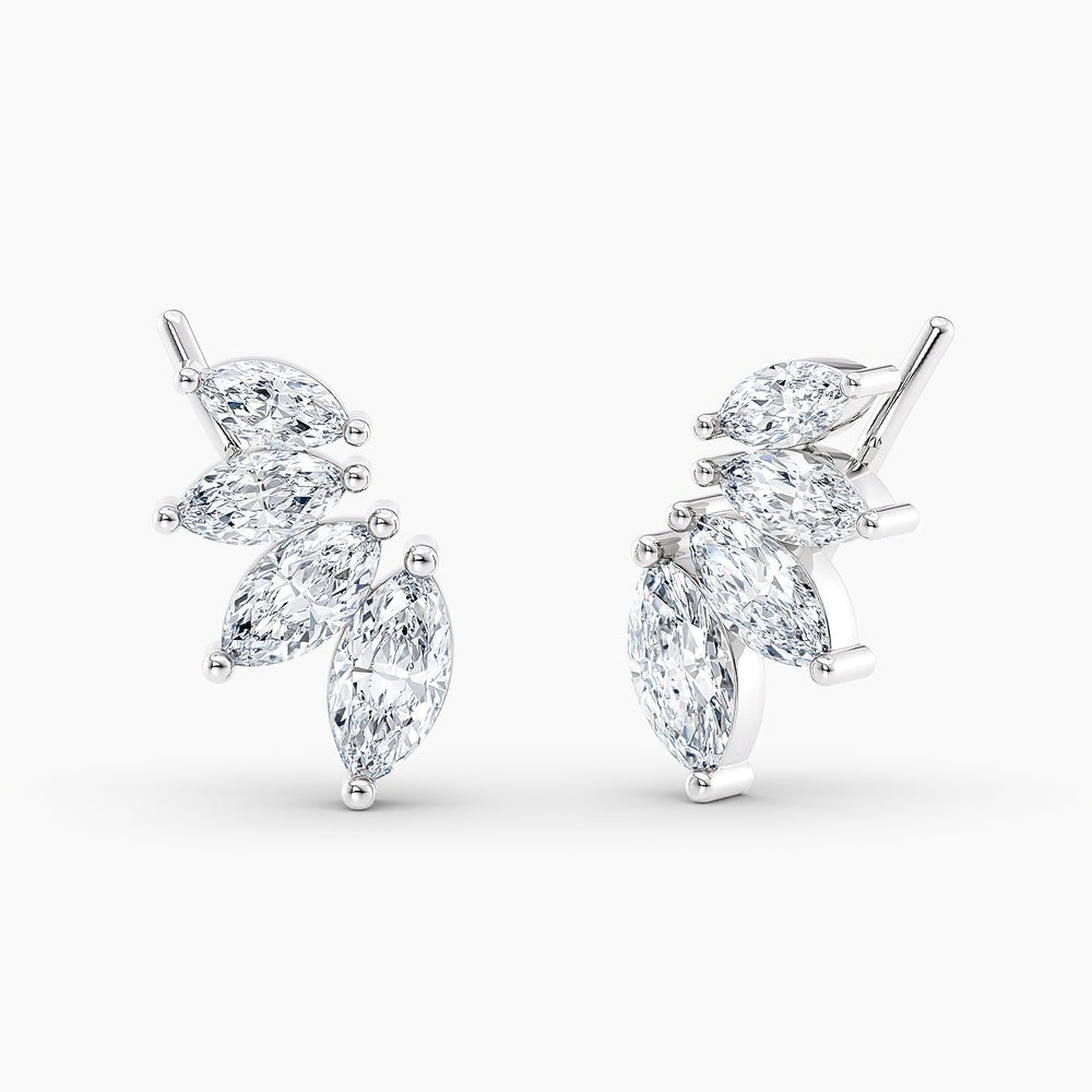 4 Marquise Moissanite Earrings