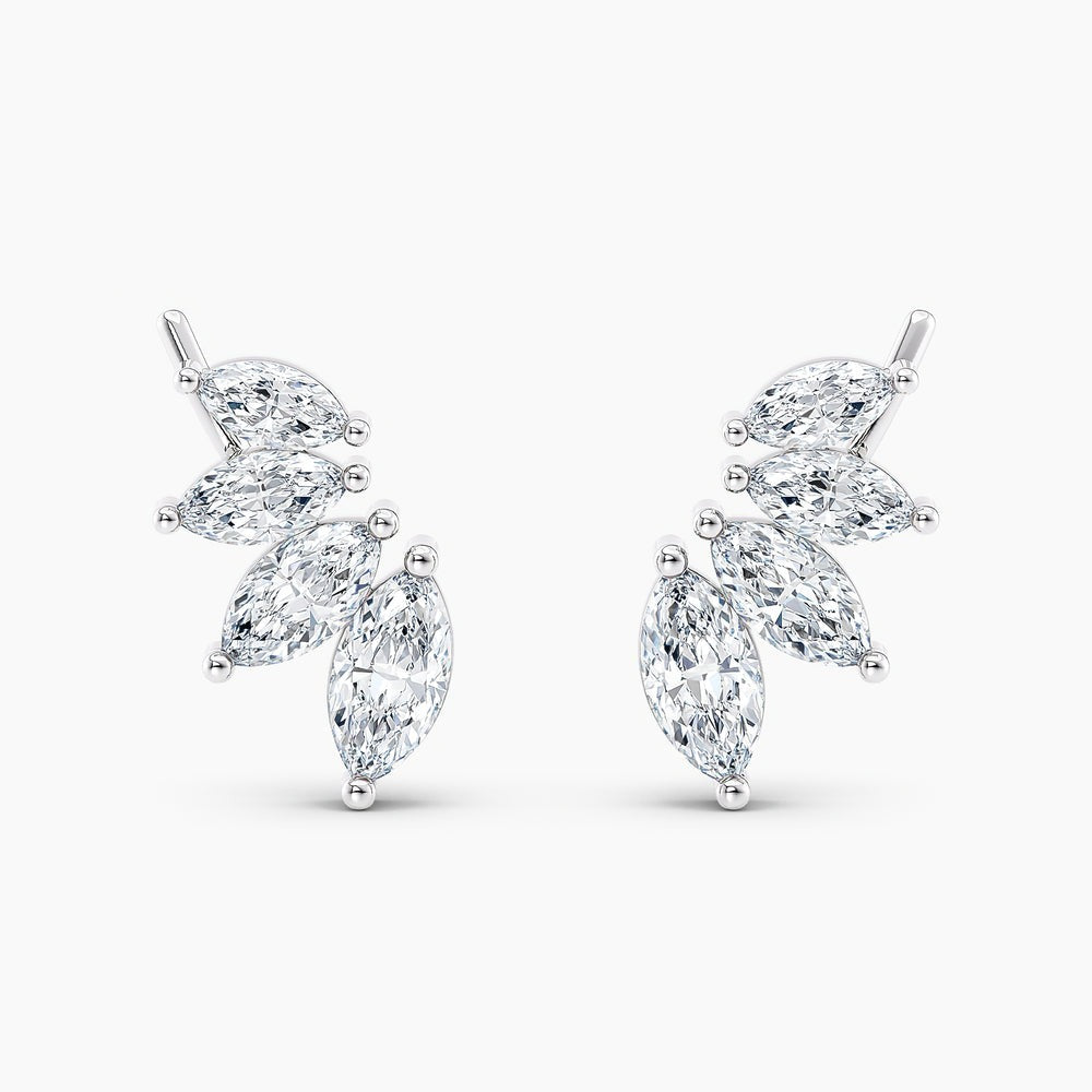 4 Marquise Moissanite Earrings