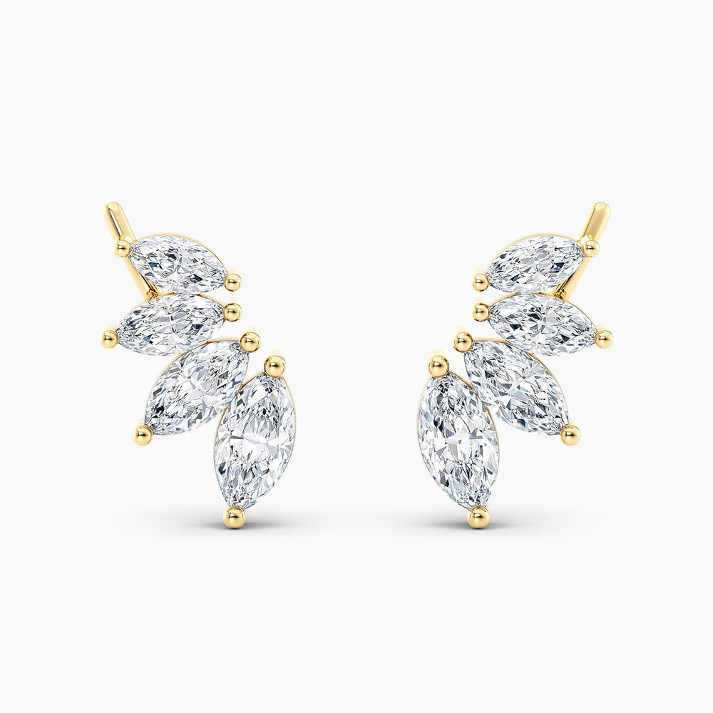 4 Marquise Moissanite Earrings