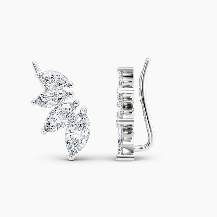 4 Marquise lab Diamond Earrings