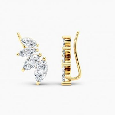 4 Marquise lab Diamond Earrings