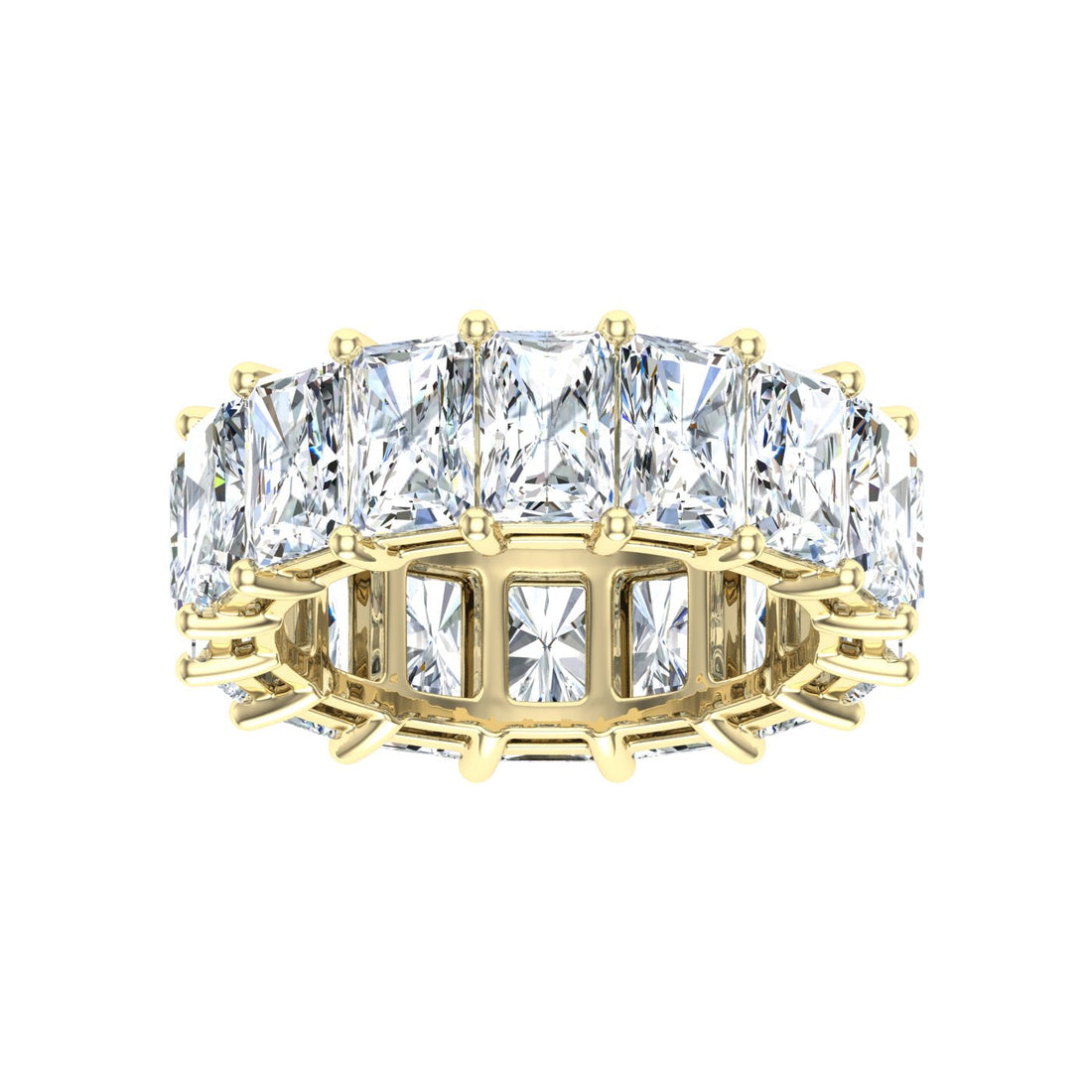 Luxe Radiant Cut Wedding Band Yellow Gold