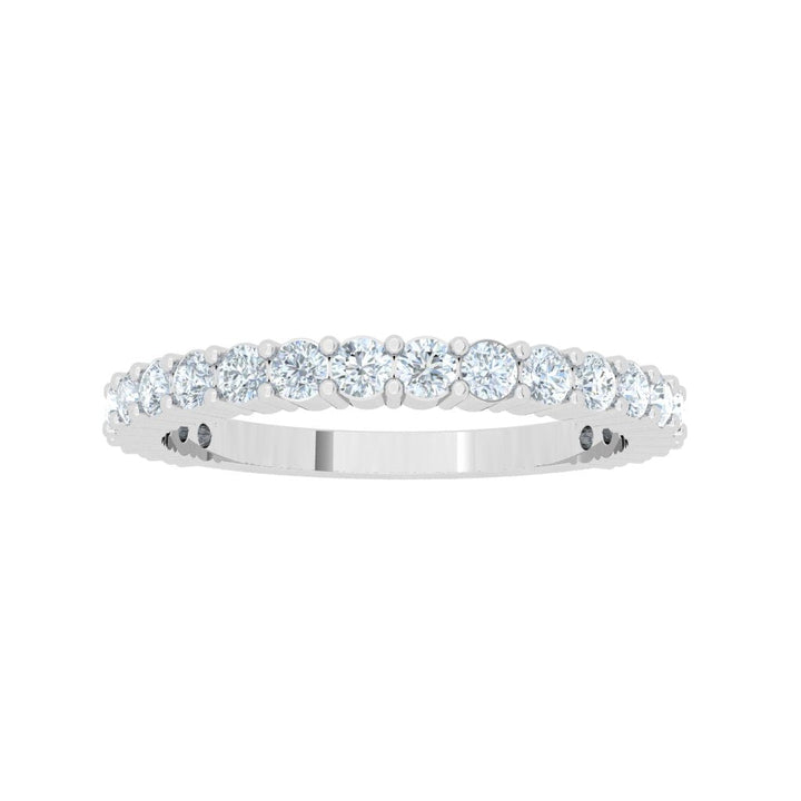 Luxe Moissanite Wedding Band Silver 925