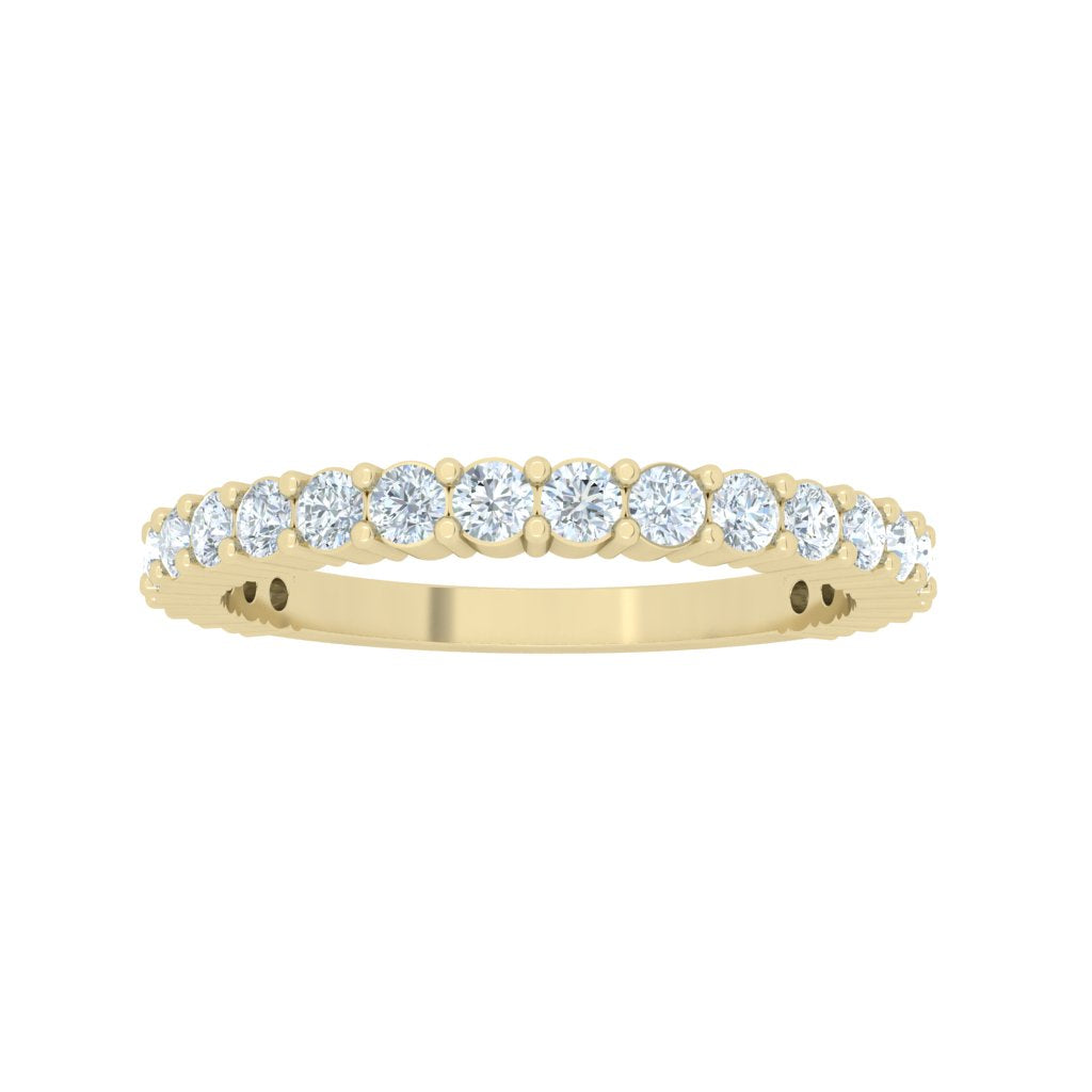 Luxe Moissanite Wedding Band Yellow Gold