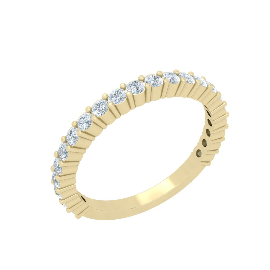 Luxe Moissanite Wedding Band Yellow Gold