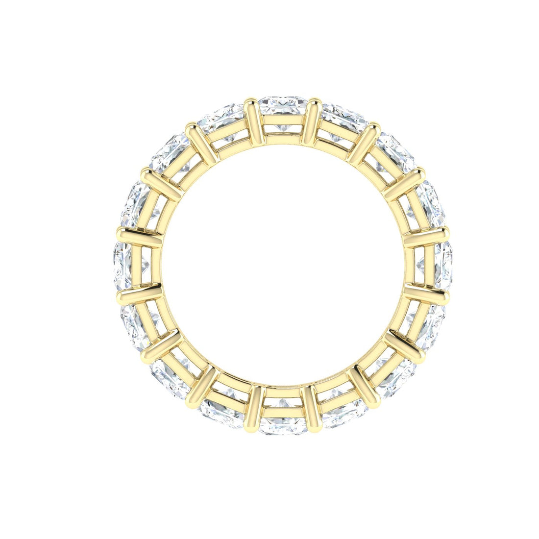 Luxe Radiant Cut Wedding Band Yellow Gold