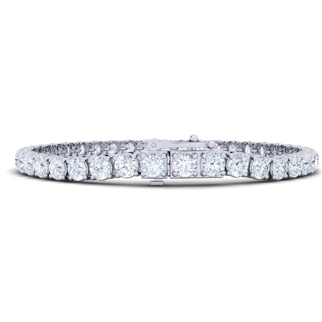 Classic Tennis Moissanite Bracelet White Gold