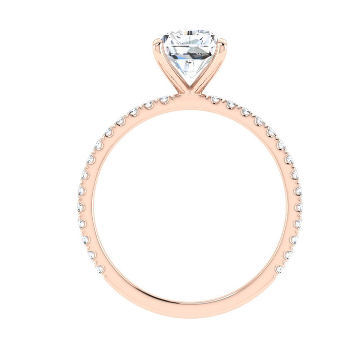 Mirage Radiant Cut Solitaire Moissanite Engagement Ring  Rose Gold