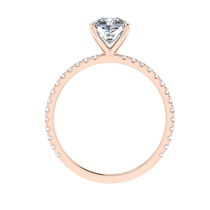 Cascade Asscher Cut Solitaire Moissanite Engagement RingCascade Asscher Cut Solitaire Moissanite Engagement Ring Rose Gold