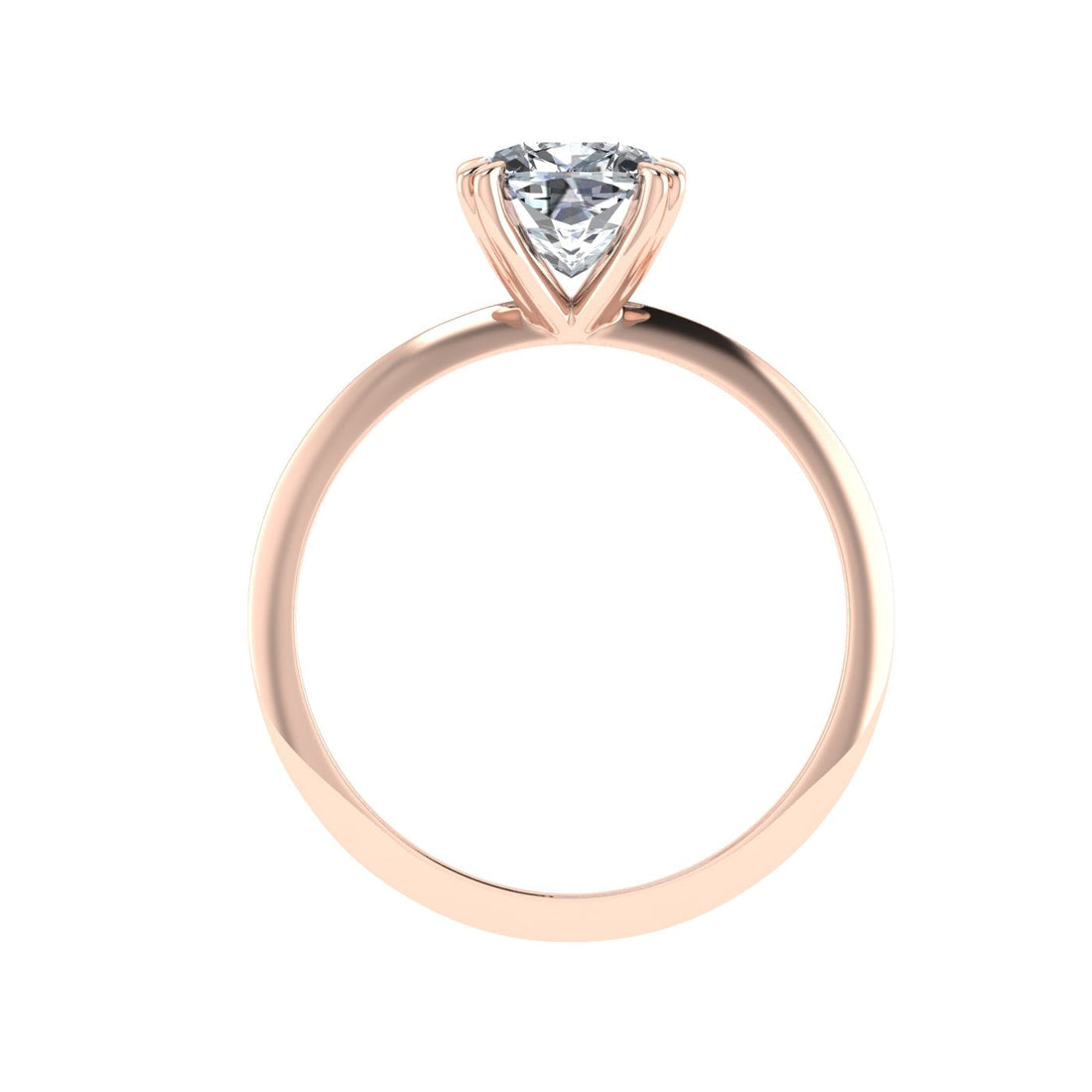 Glistening Double Claw Cushion Moissanite Engagement Ring Rose Gold