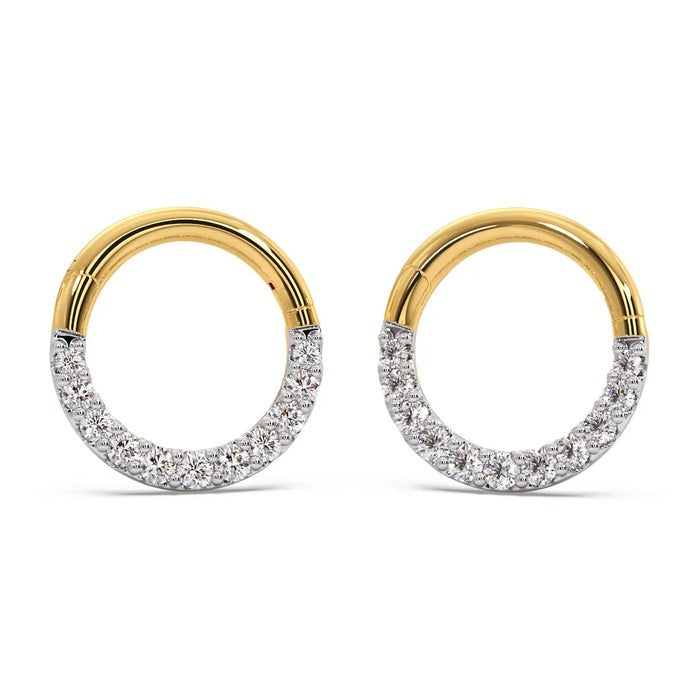 Abstract Moissanite Hoops Earrings