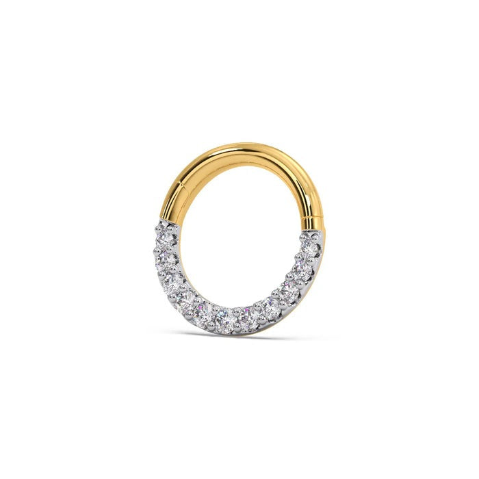 Abstract Lab Diamond Hoops Earrings