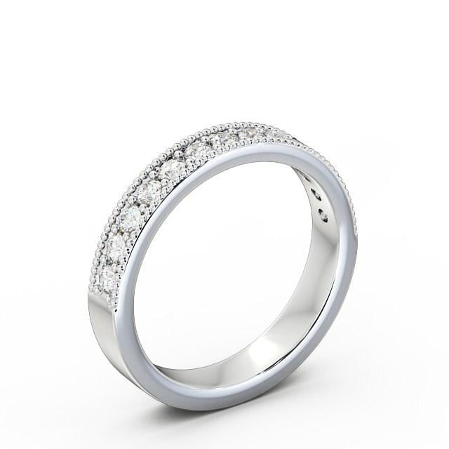 Adele Half Eternity Round Lab Diamond with Milgrain Ring