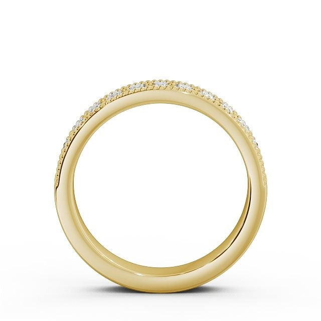 Adele Half Eternity Round Lab Diamond with Milgrain Ring