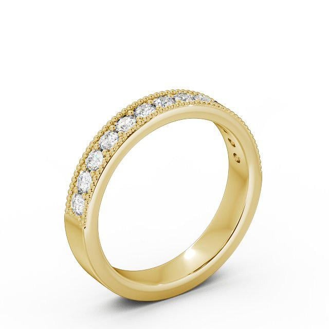 Adele Half Eternity Round Lab Diamond with Milgrain Ring