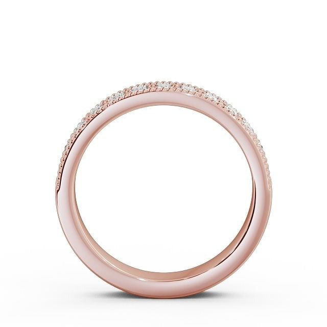 Adele Half Eternity Round Lab Diamond with Milgrain Ring