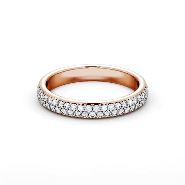 Alma Half Eternity Round Lab Diamond Pave Ring
